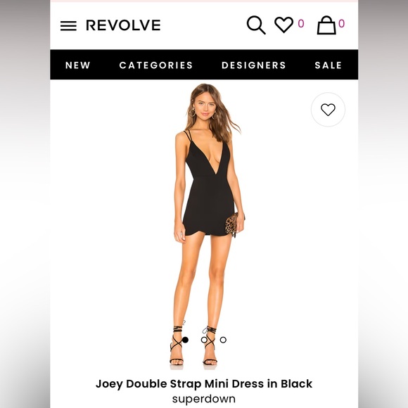 superdown Dresses & Skirts - Superdown Joey Double Strap Mini Dress in Black Sz XXS